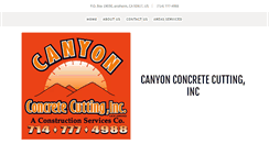 Desktop Screenshot of canyonconcretecutting.com