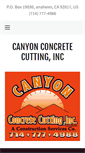 Mobile Screenshot of canyonconcretecutting.com