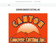 Tablet Screenshot of canyonconcretecutting.com